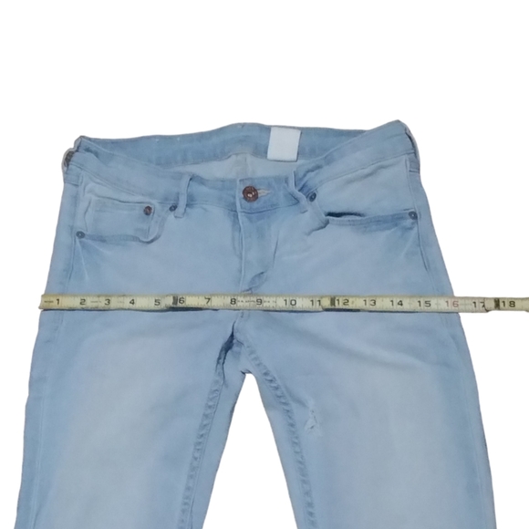 Denim skinny super low waist 30/32 stretchy stonewash light blue - Picture 4 of 7